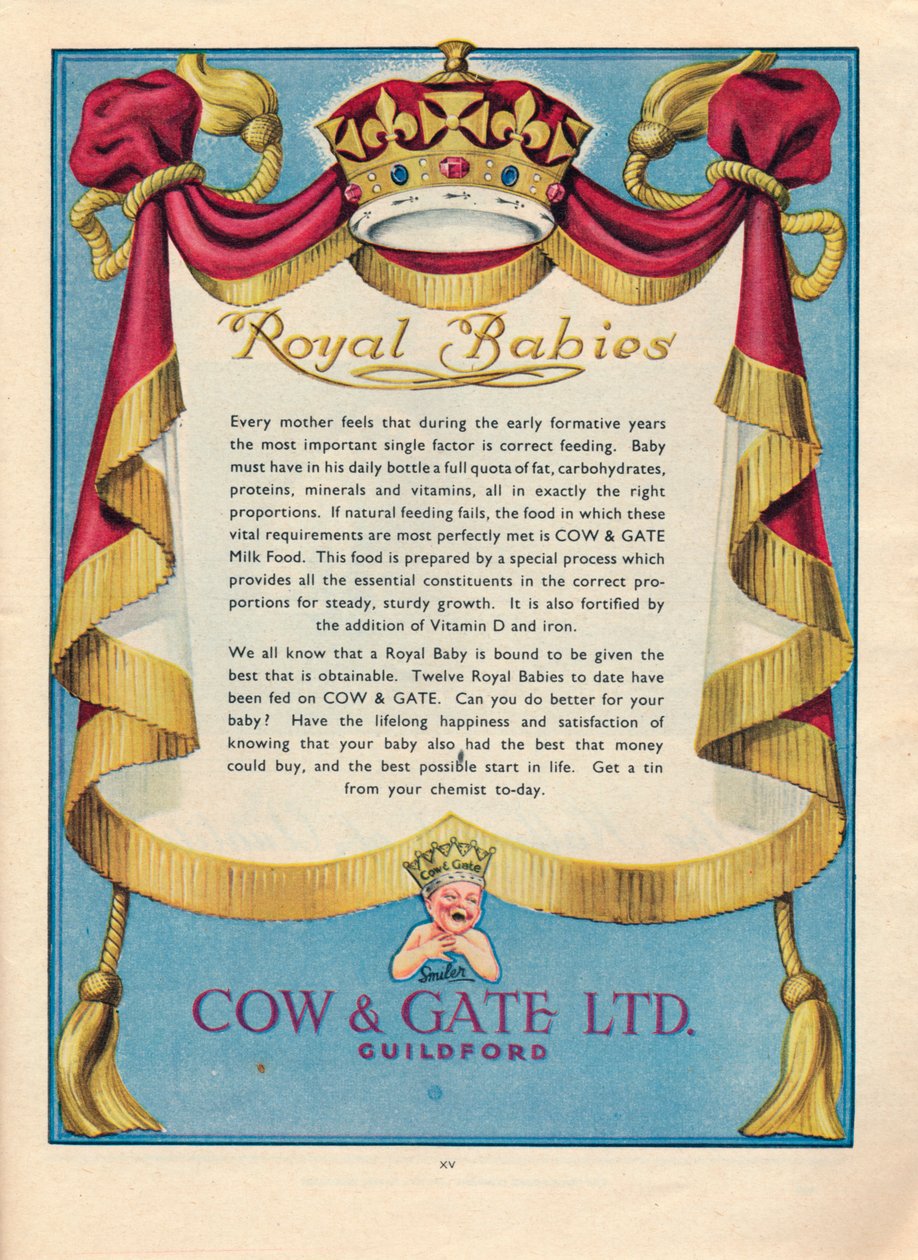 Anuncio para Cow & Gate Ltd., 1951 de Unbekannt