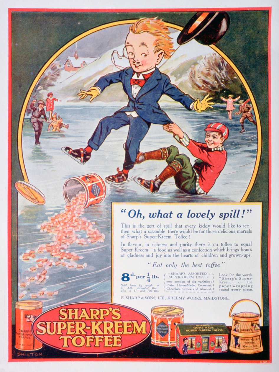 Anuncio de Toffee Super-Kreem de Sharps, 1923 de Unbekannt
