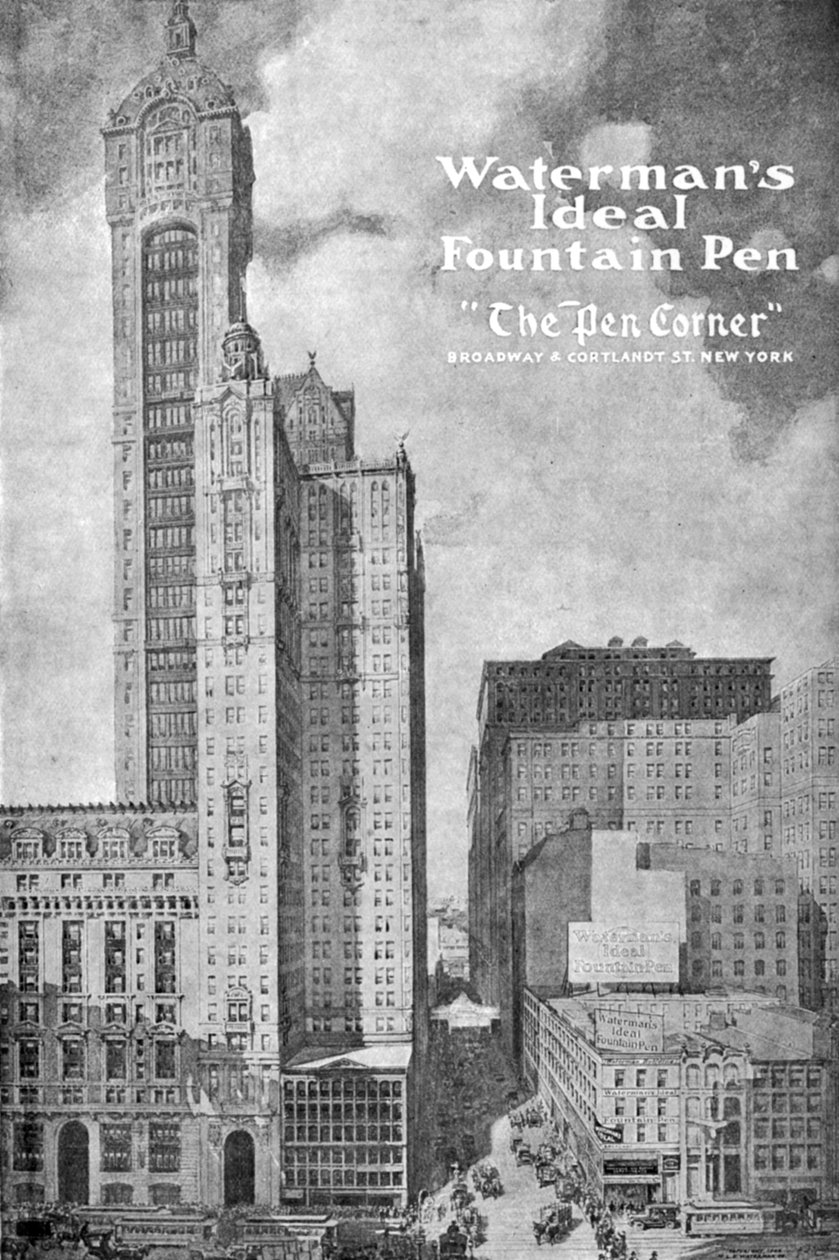 Anuncio de la pluma estilográfica ideal de Waterman, 1908-1909 de Unbekannt