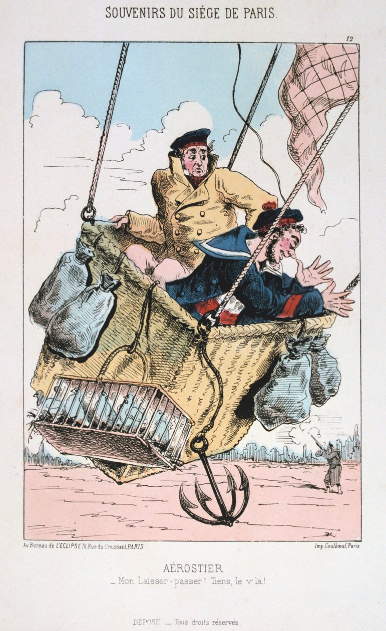 Aerostier, sitio de París, 1870-1871 de Unbekannt