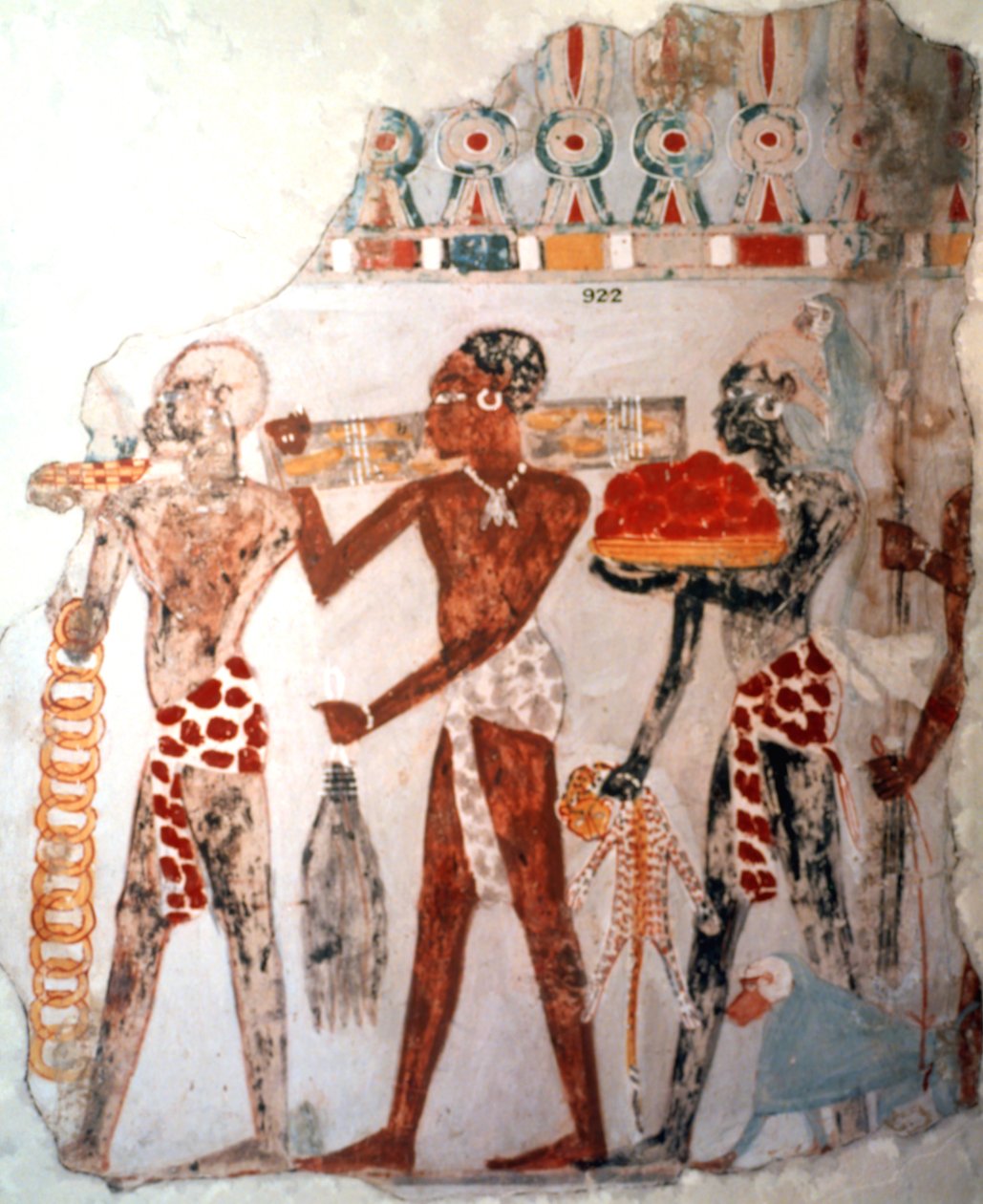 Africanos portando oro y otros artículos, c1400 a.C. de Unbekannt