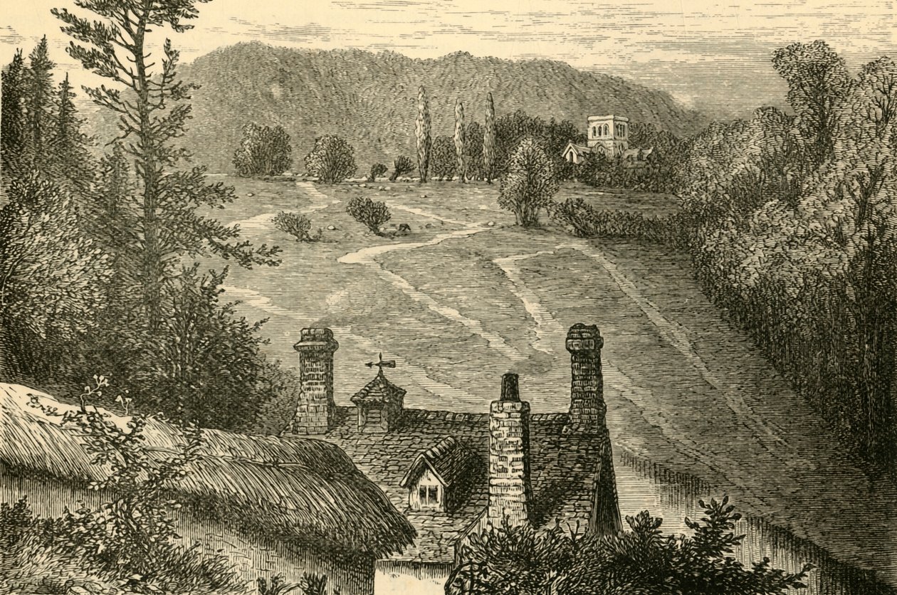 Amesbury, mirando hacia el campamento de Vespasiano, 1898 de Unbekannt