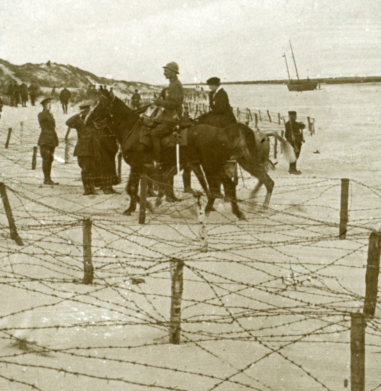 Llegando a La Panne, Flandes, Bélgica, c1914-c1918 de Unbekannt