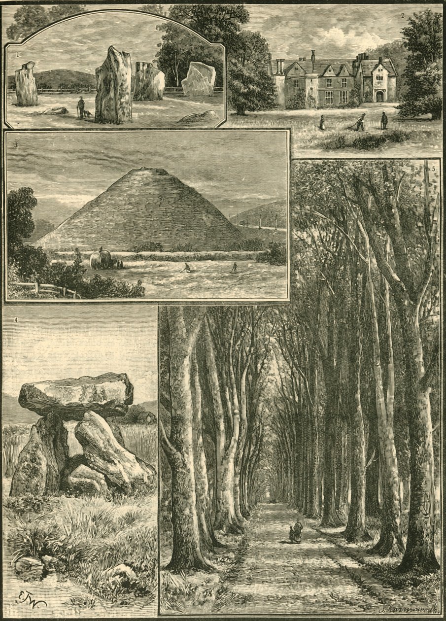 Avebury. Littlecote. Silbury. Devils Den. Gran Avenida., 1898 de Unbekannt