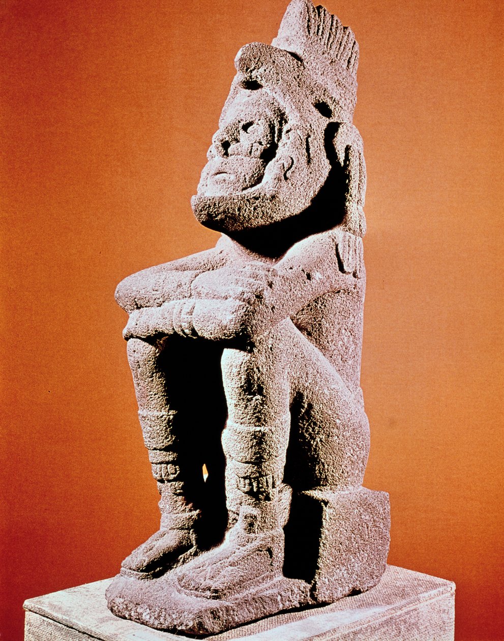 Escultura azteca de una figura masculina sentada, c1375-1521 de Unbekannt