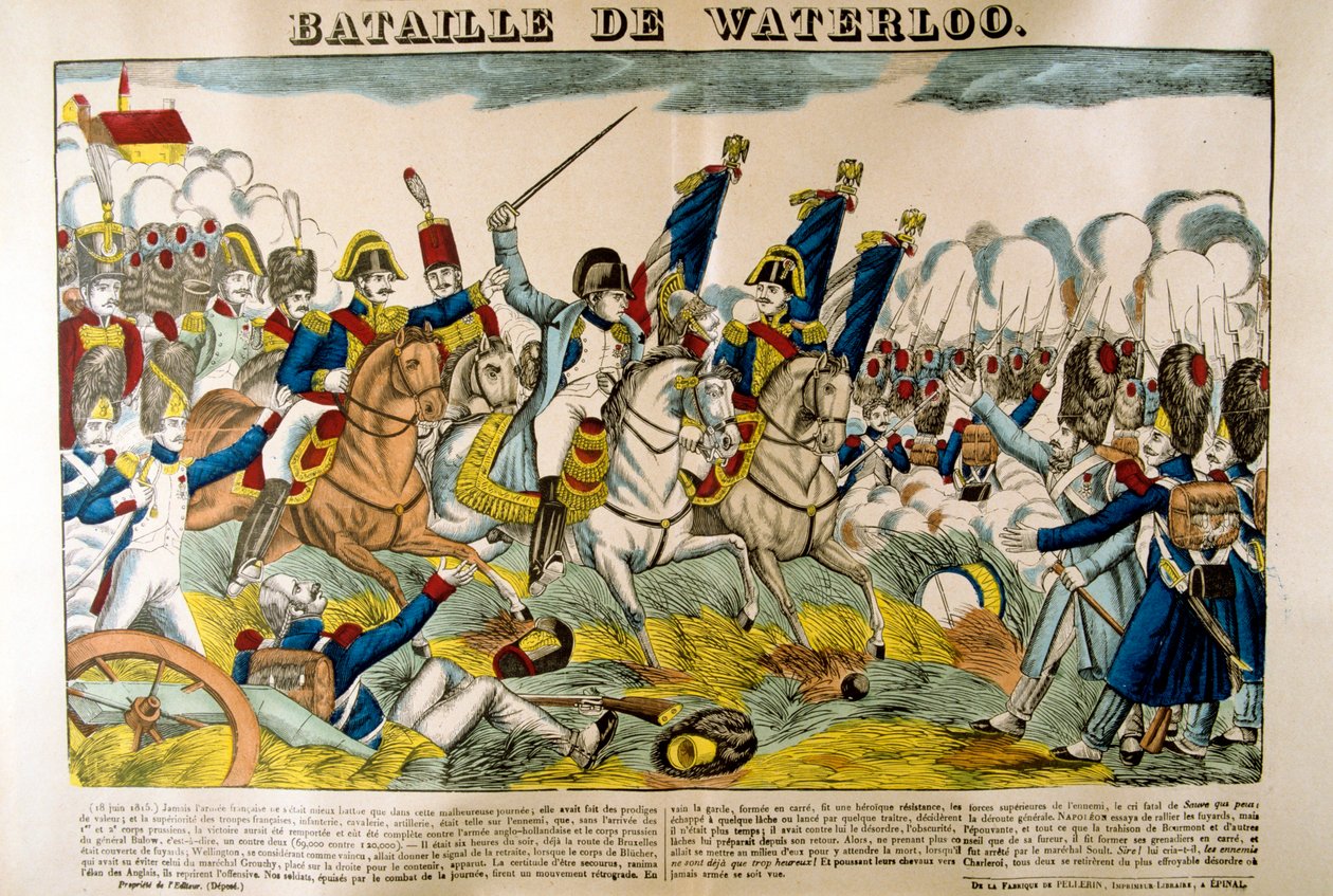 Batalla de Waterloo, 18 de junio de 1815, siglo XIX de Unbekannt