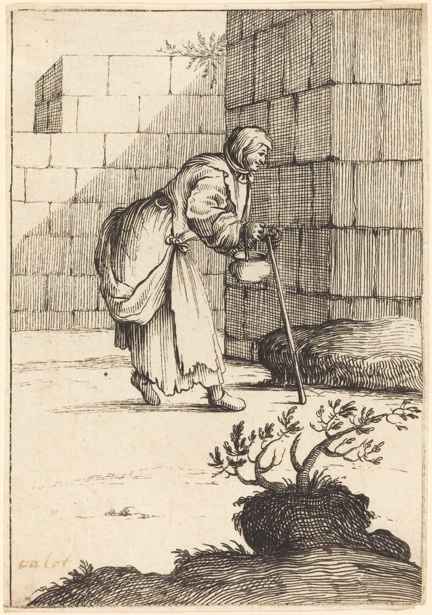 Mujer mendiga, siglo XVII de Unbekannt