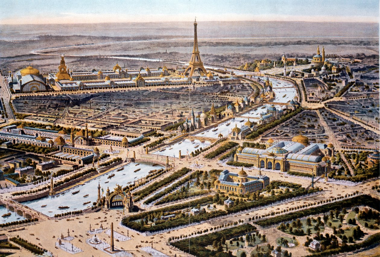 Vista aérea de la Exposición de París de 1900 de Unbekannt