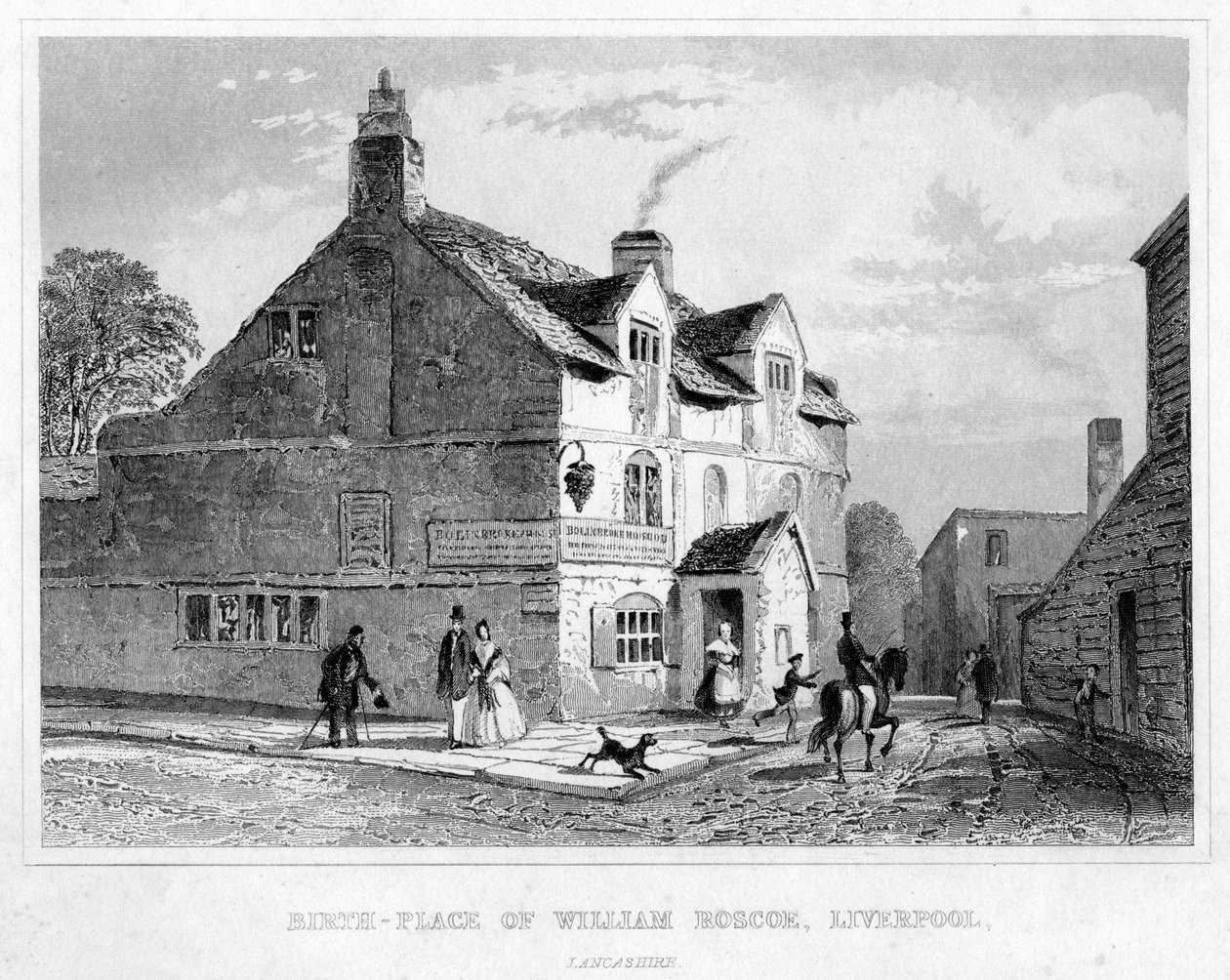 Lugar de nacimiento de William Roscoe, Liverpool, Lancashire, siglo XIX de Unbekannt