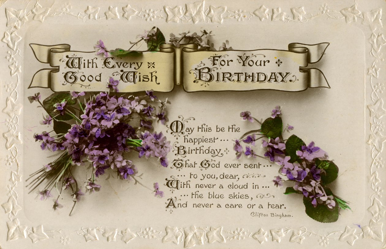 Tarjeta de cumpleaños de Unbekannt