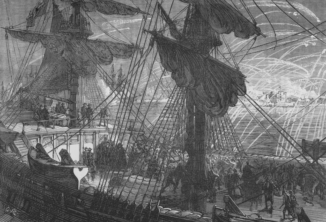 Bombardeo de Flushing, c. 1880 de Unbekannt