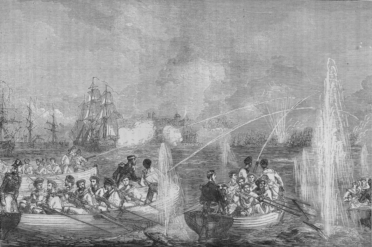 Bombardeo de Odessa, c. 1880 de Unbekannt