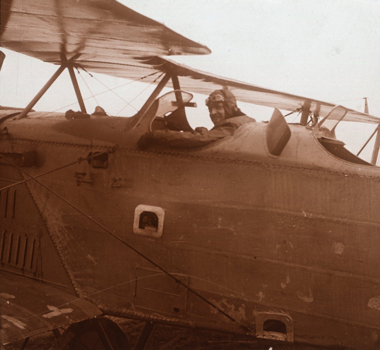 Biplano Breguet despegando, c1914-c1918 de Unbekannt