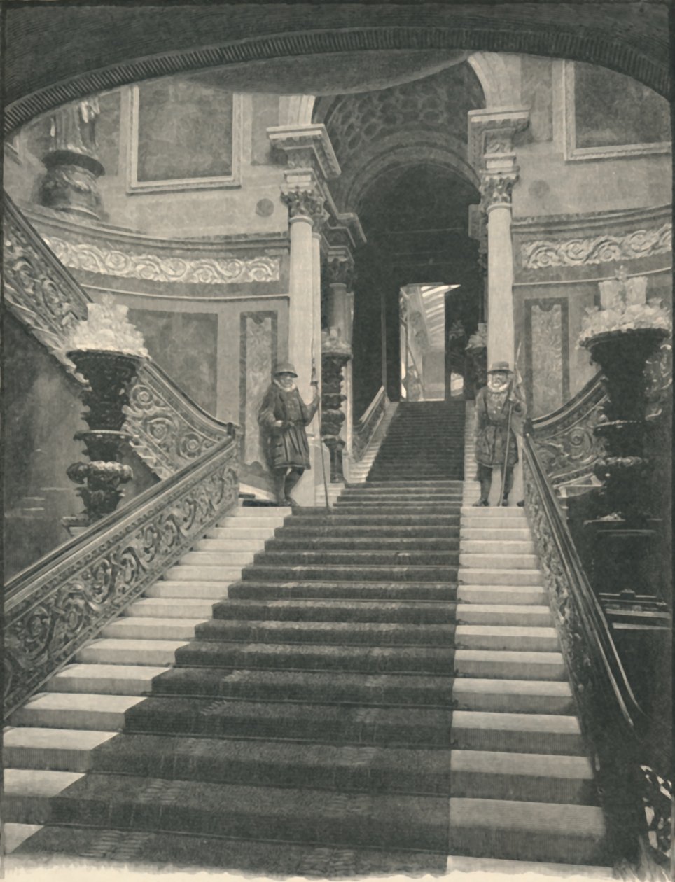 Palacio de Buckingham: La Gran Escalera, 1886 de Unbekannt