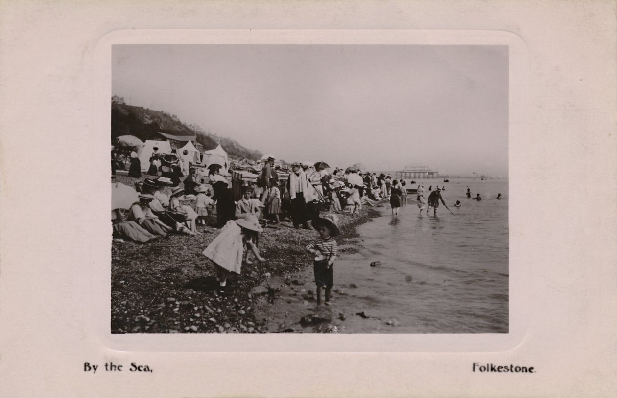 Junto al mar, Folkestone, finales del siglo XIX - principios del siglo XX de Unbekannt