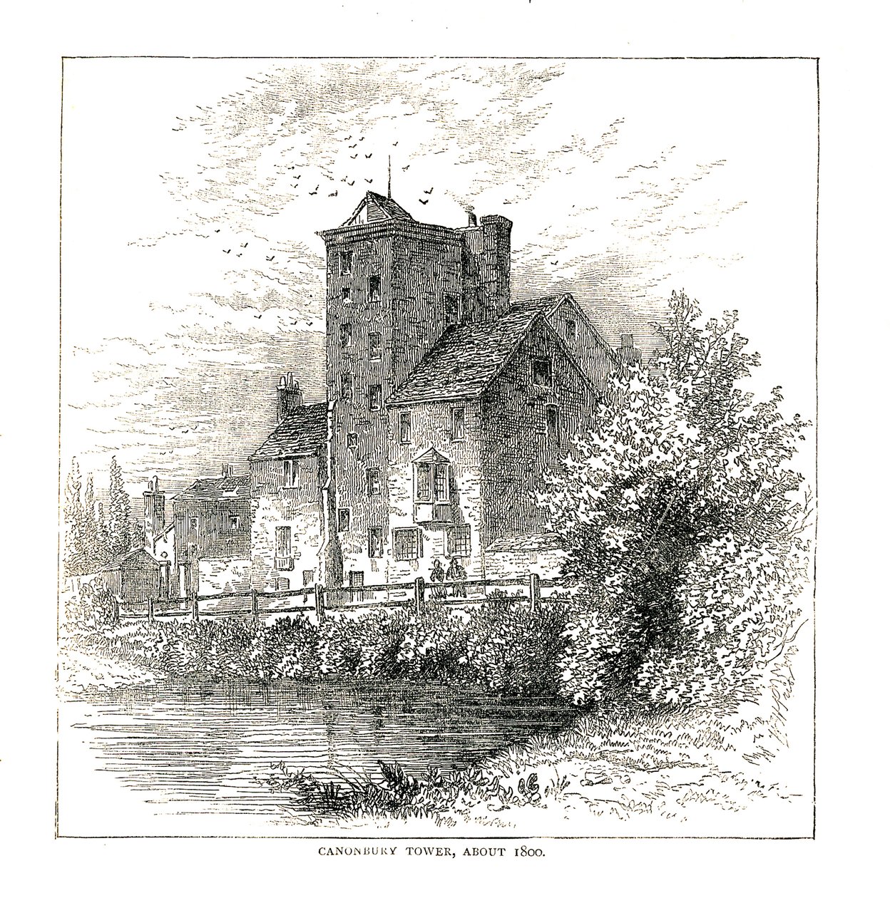 Torre Canonbury alrededor de 1800, 1878 de Unbekannt