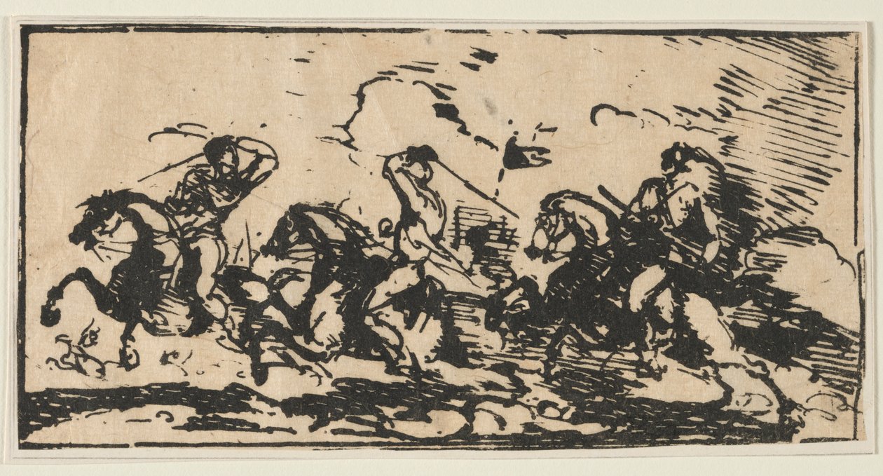 Batalla de caballería, c. 1803 de Unbekannt