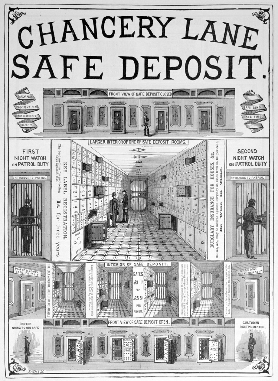 Instalación de depósito seguro en Chancery Lane, 1893 de Unbekannt
