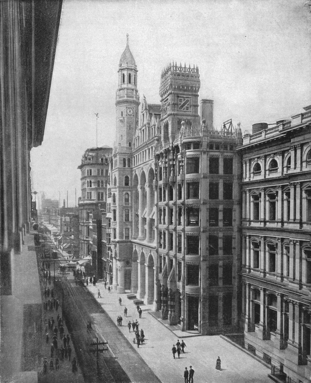 Calle Chestnut, Filadelfia, EE.UU., c1900 de Unbekannt