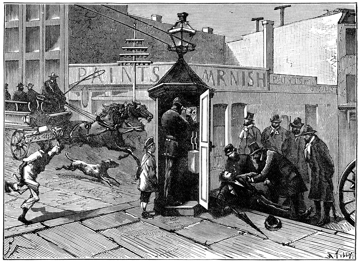 Caja telefónica de la policía de Chicago, 1886 de Unbekannt