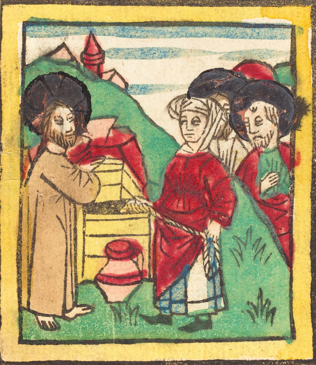 Cristo y la mujer de Samaria, c. 1440-1460 de Unbekannt