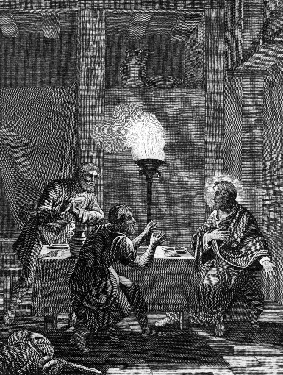 Cristo y los dos discípulos en Emaús, 1814 de Unbekannt