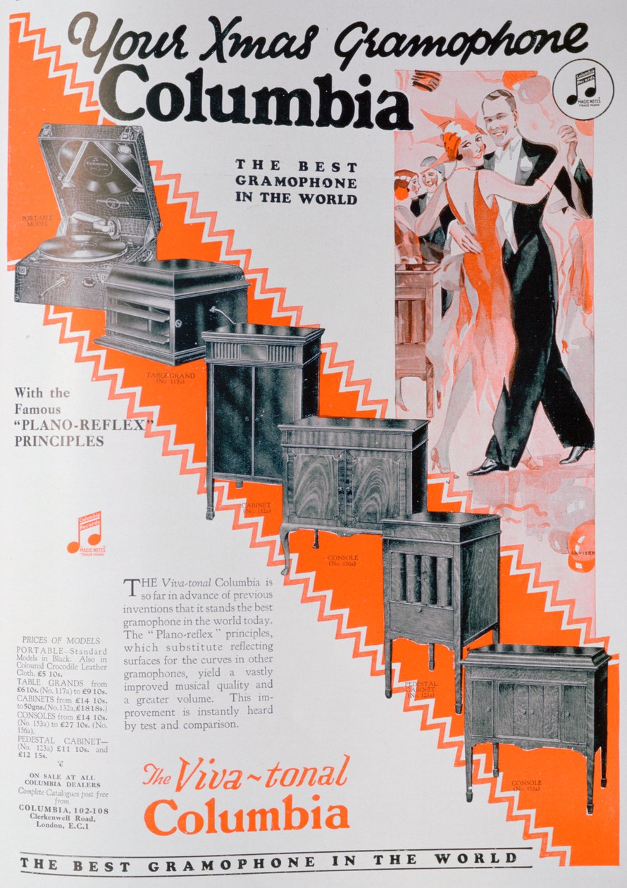 Anuncio navideño para gramófonos Columbia, 1929 de Unbekannt