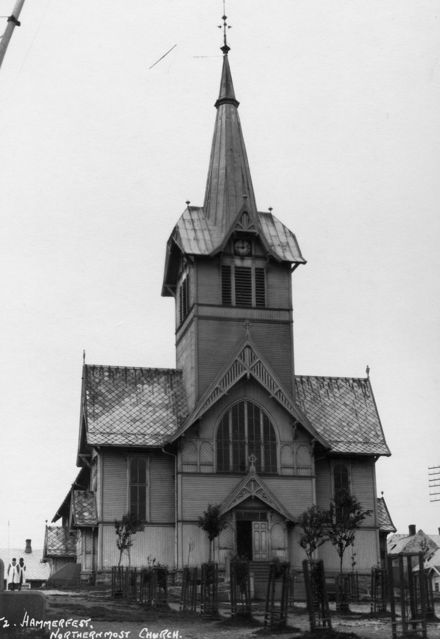 Iglesia, Hammerfest, Finnmark, norte de Noruega, c1920s-c1930s de Unbekannt