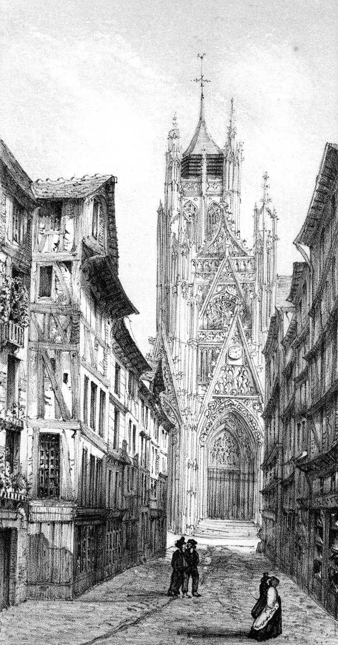 Iglesia de San Maclou, Rouen, Francia, siglo XIX de Unbekannt