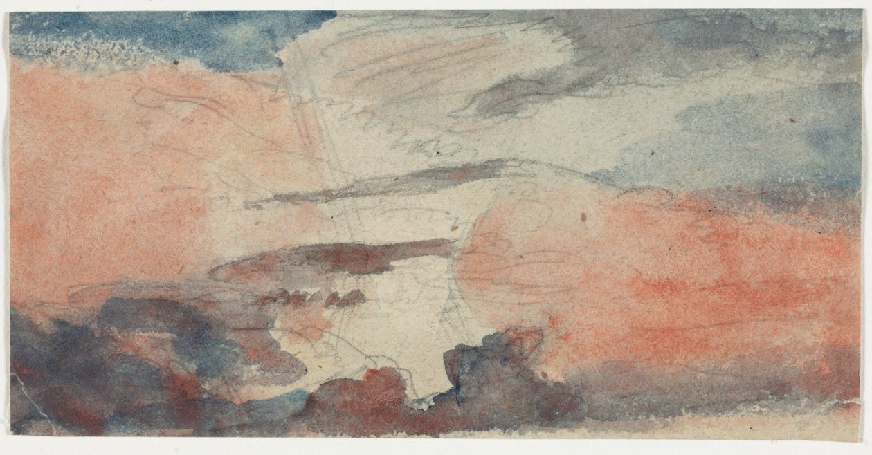 Estudio de nubes, 1800s de Unbekannt