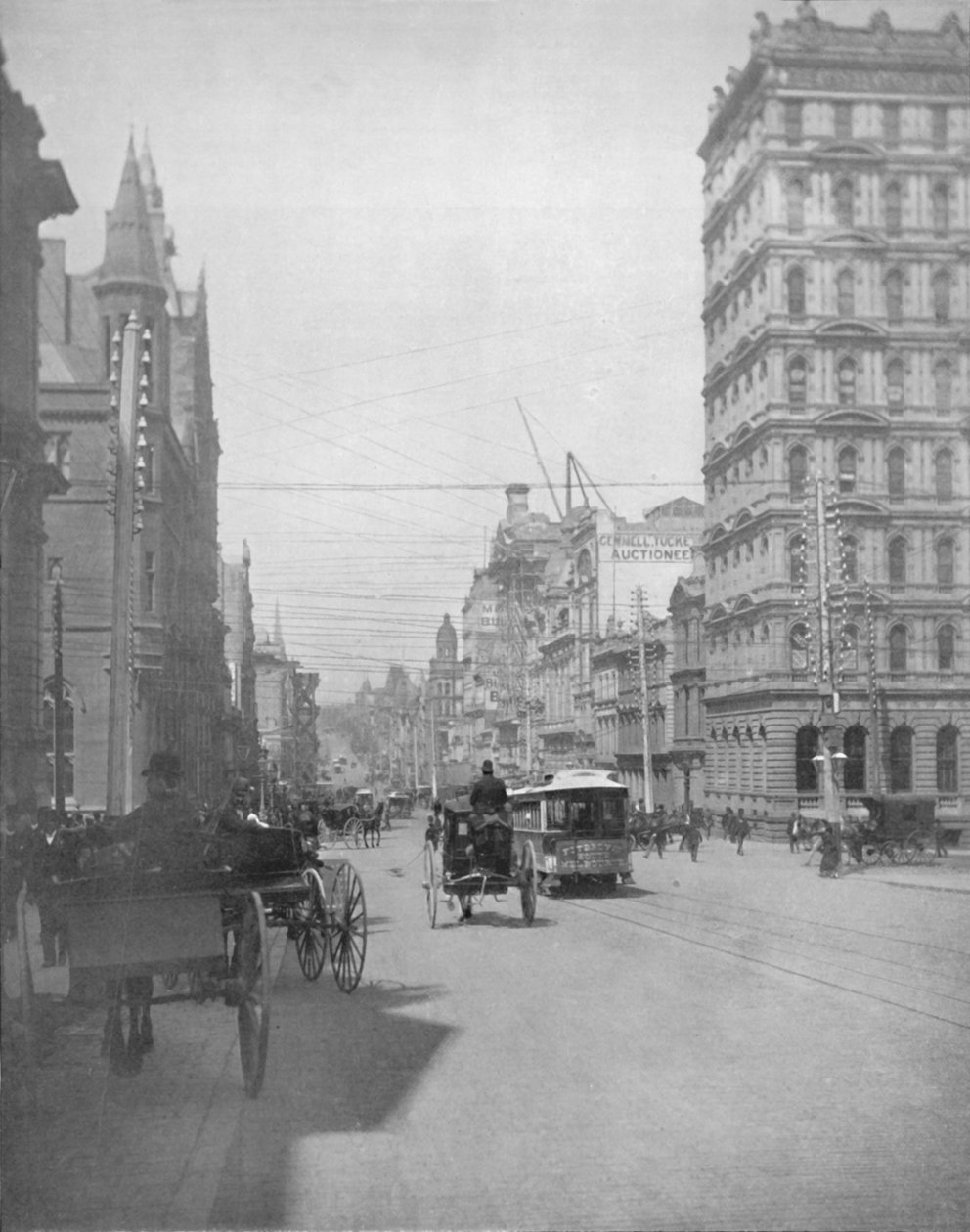 Calle Collins, Melbourne, siglo XIX de Unbekannt