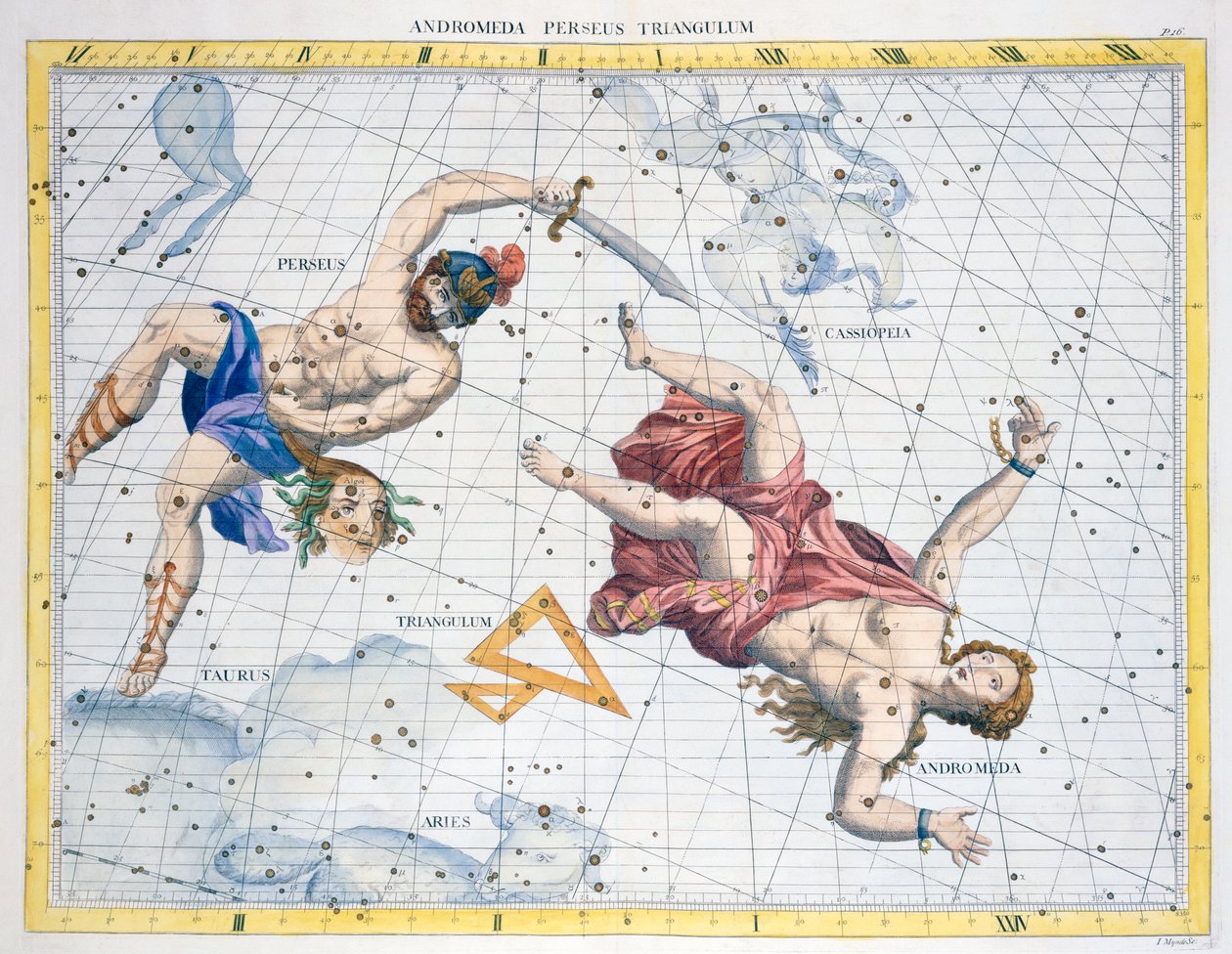 Constelaciones de Perseo y Andrómeda, 1729 de Unbekannt