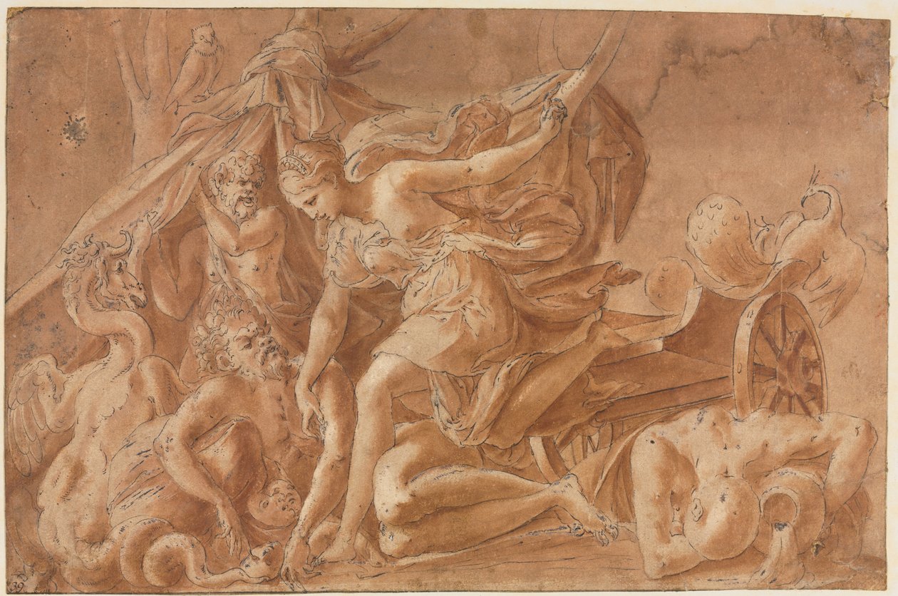 Copia después de Juno despertando el sueño de Primaticcio, después de 1535 de Unbekannt