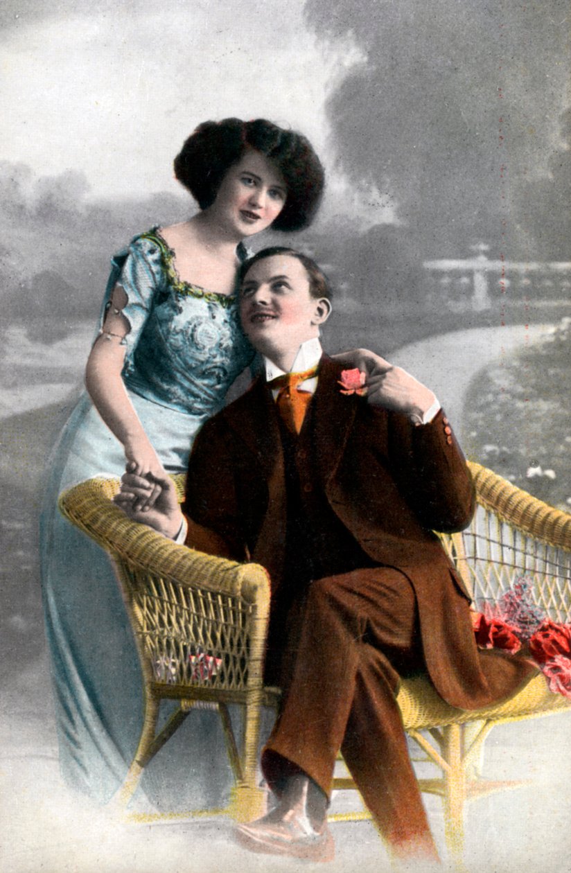 Pareja enamorada, principios del siglo XX de Unbekannt