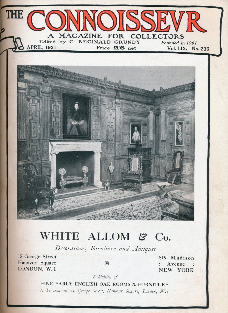 Portada de The Connoisseur, abril de 1921 de Unbekannt
