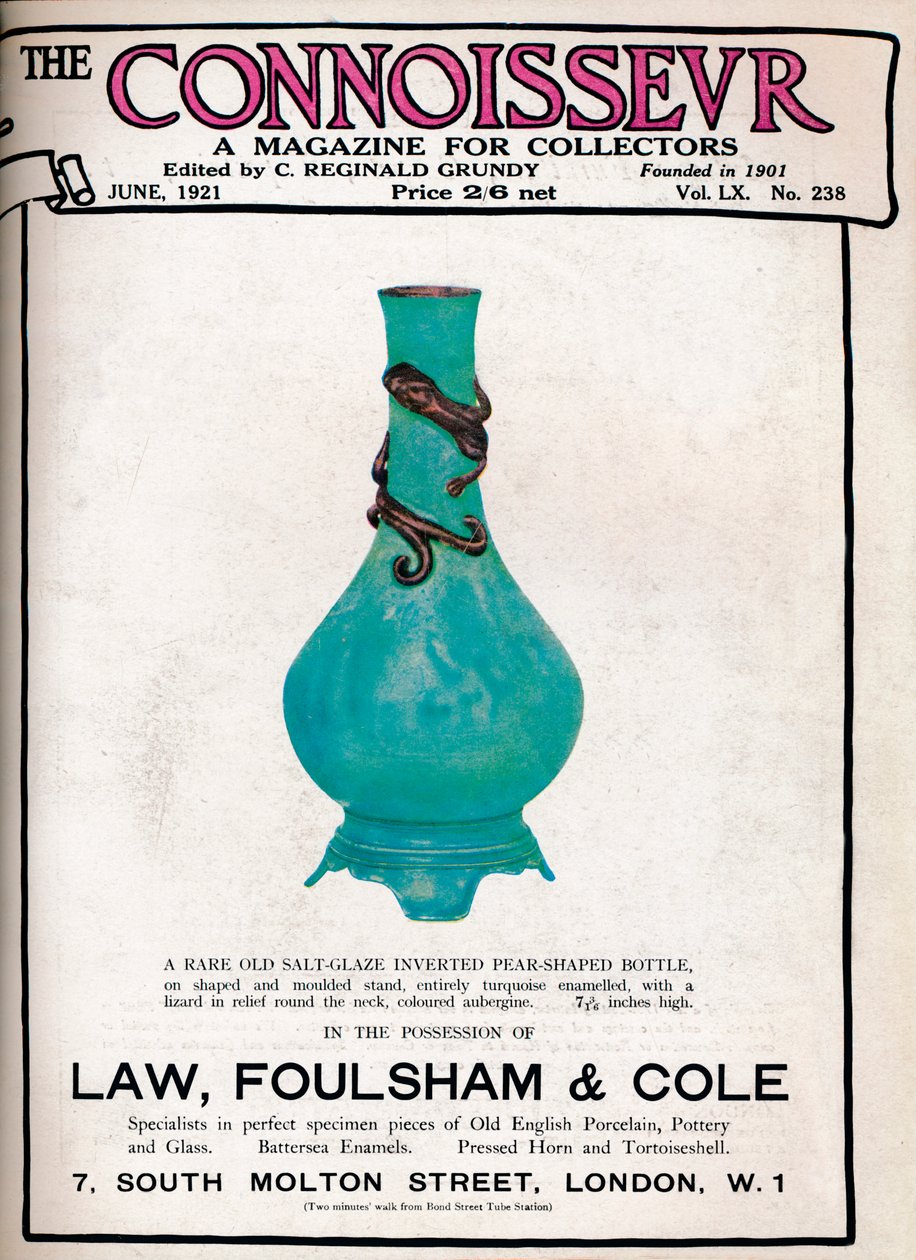 Portada de The Connoisseur, junio de 1921 de Unbekannt