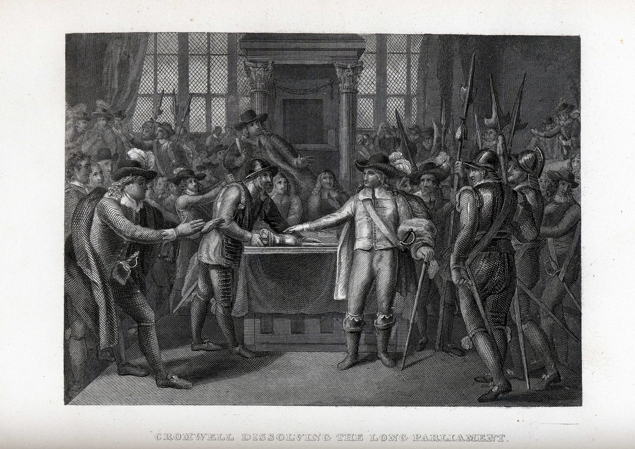 Cromwell disolviendo el Parlamento Largo de Unbekannt