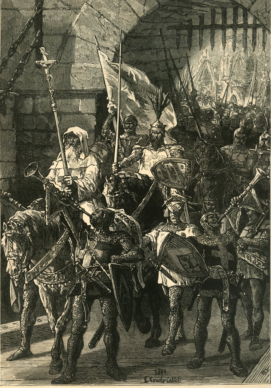 Cruzados en marcha, siglo XII, 1890 de Unbekannt