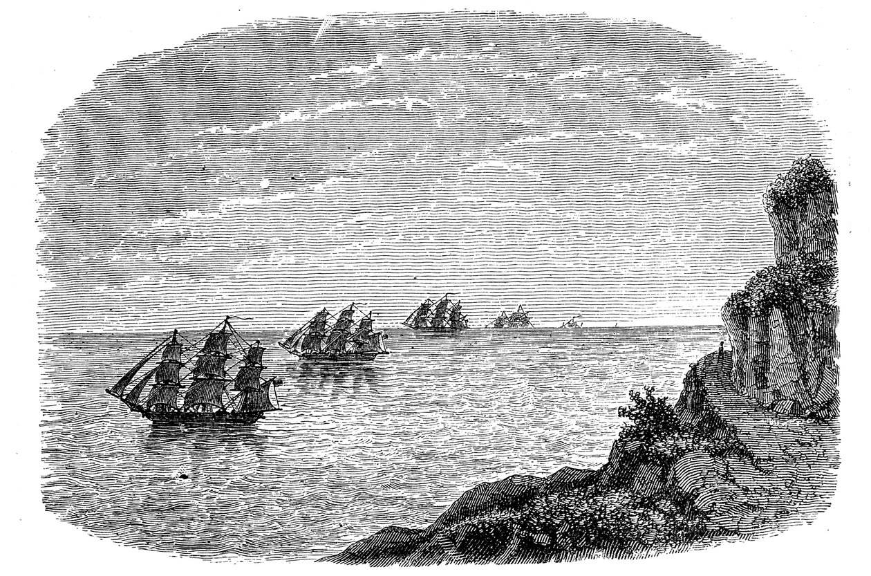 Curvatura de la Tierra, c. 1880 de Unbekannt