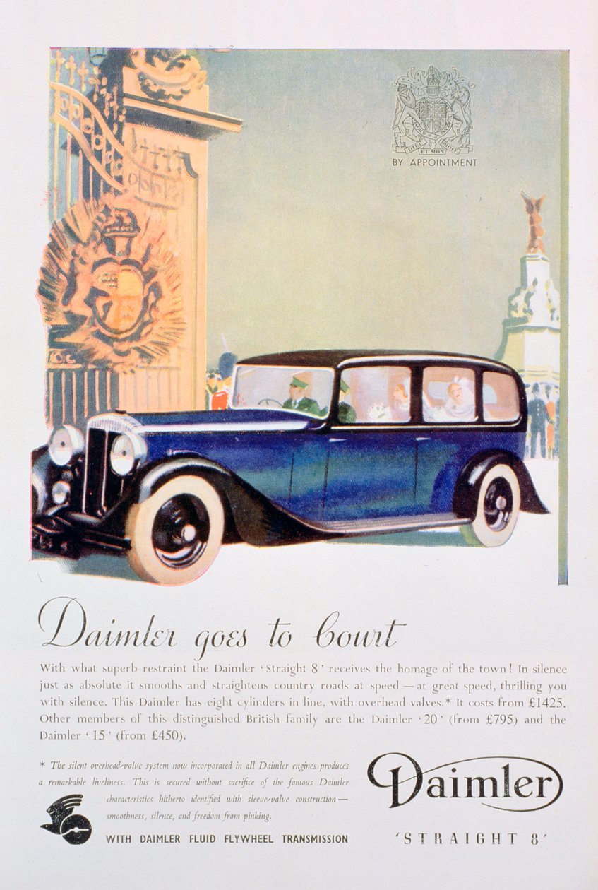 Anuncio del coche Daimler Straight 8, 1935 de Unbekannt