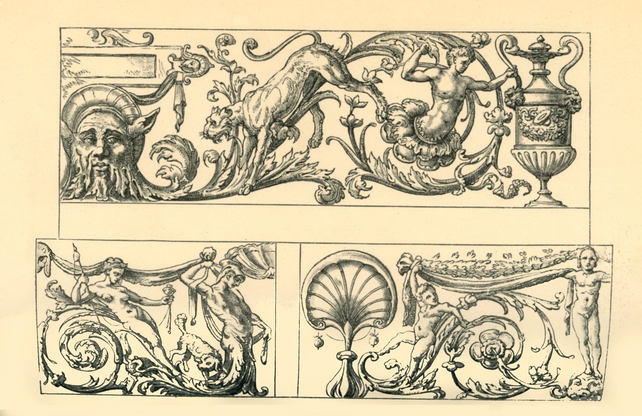 Diseños para frisos grotescos de Unbekannt