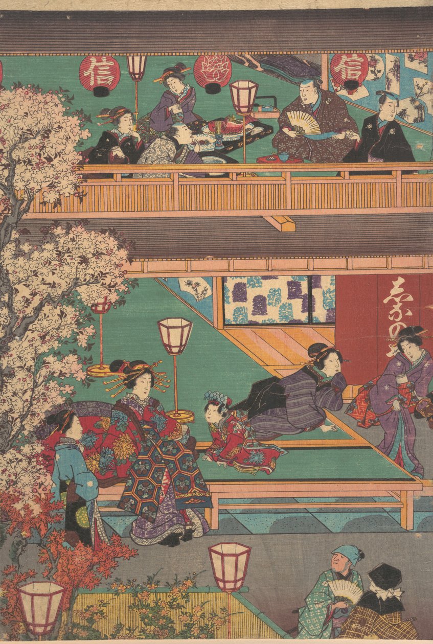 Tarde Temprana en la Posada de Yoshiwara, siglo XIX de Unbekannt