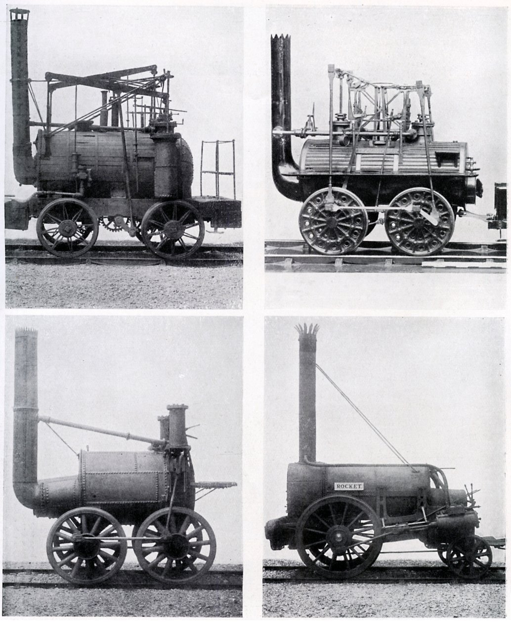 Locomotoras tempranas, siglo XIX, c1920 de Unbekannt