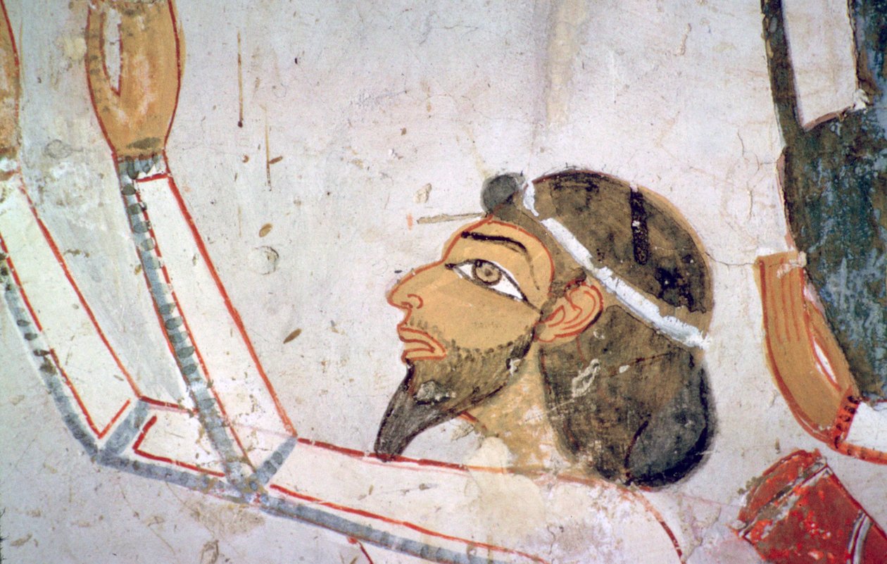 Pintura mural egipcia de un enviado semita de Unbekannt