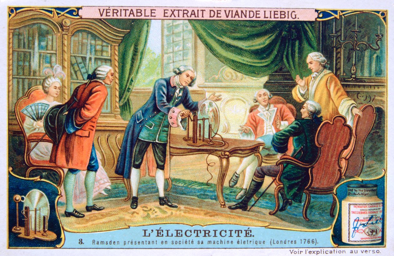 Demostración de electricidad, Londres, 1766, c. 1900 de Unbekannt