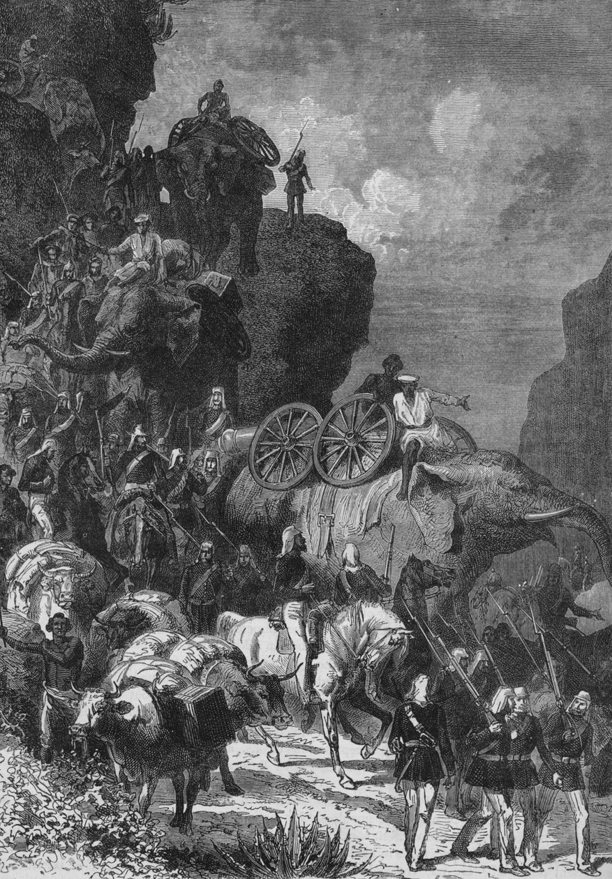 Ejército inglés en marcha en Abisinia, c1880 de Unbekannt