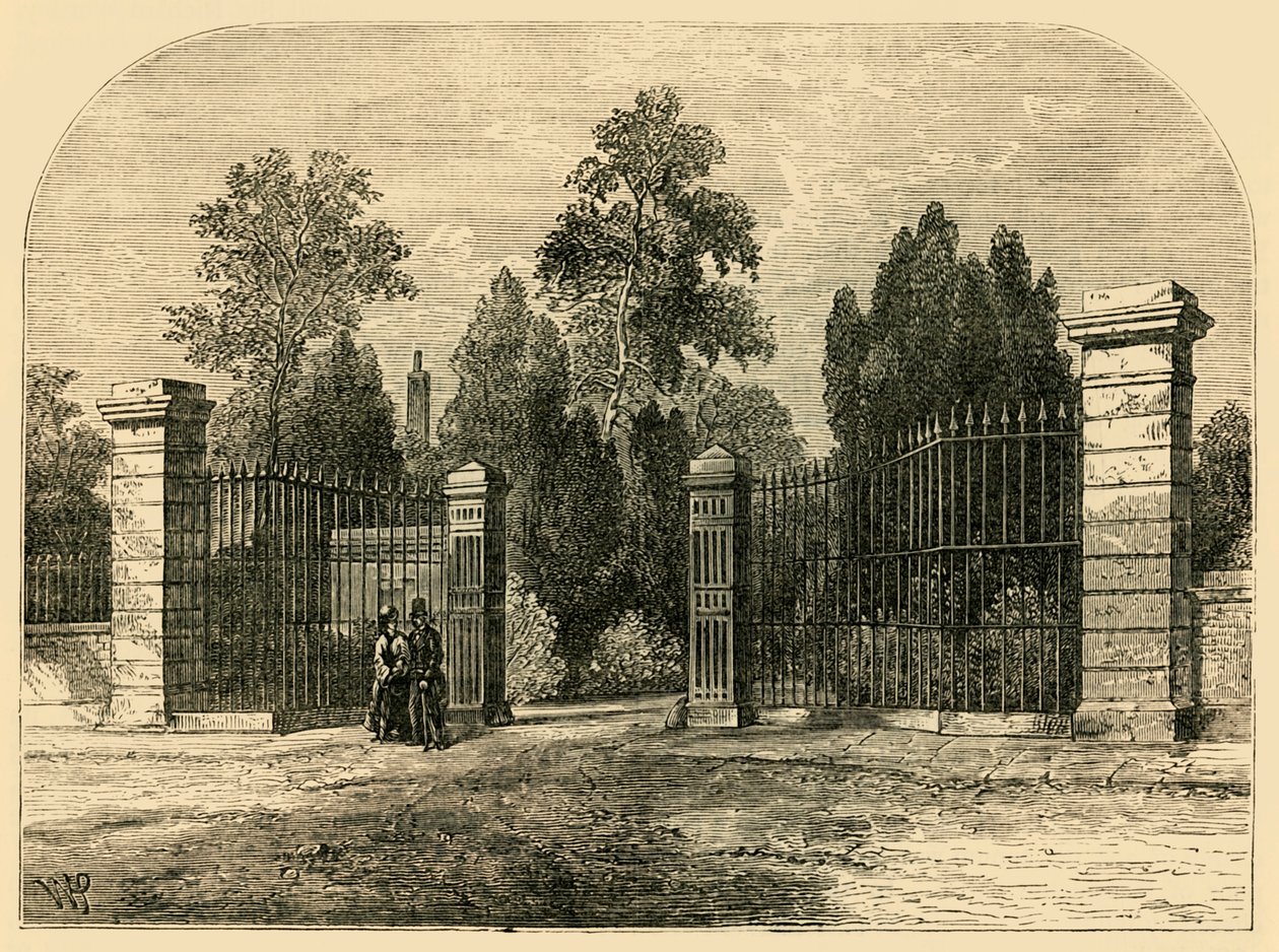 Entrada al Cementerio de Brompton, c.1876 de Unbekannt