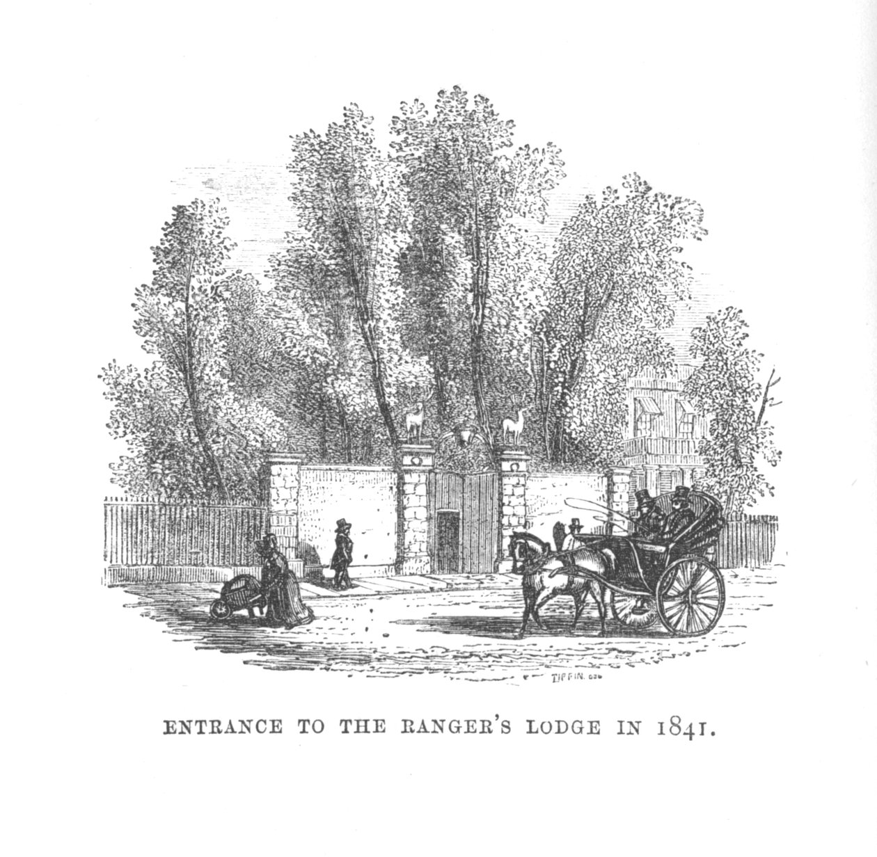 Entrada a la Casa de los Guardabosques en 1841, c1870 de Unbekannt