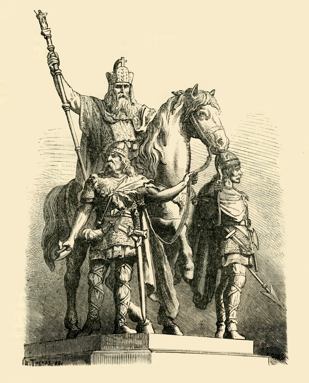 Estatua ecuestre de Carlomagno, París, 1890 de Unbekannt
