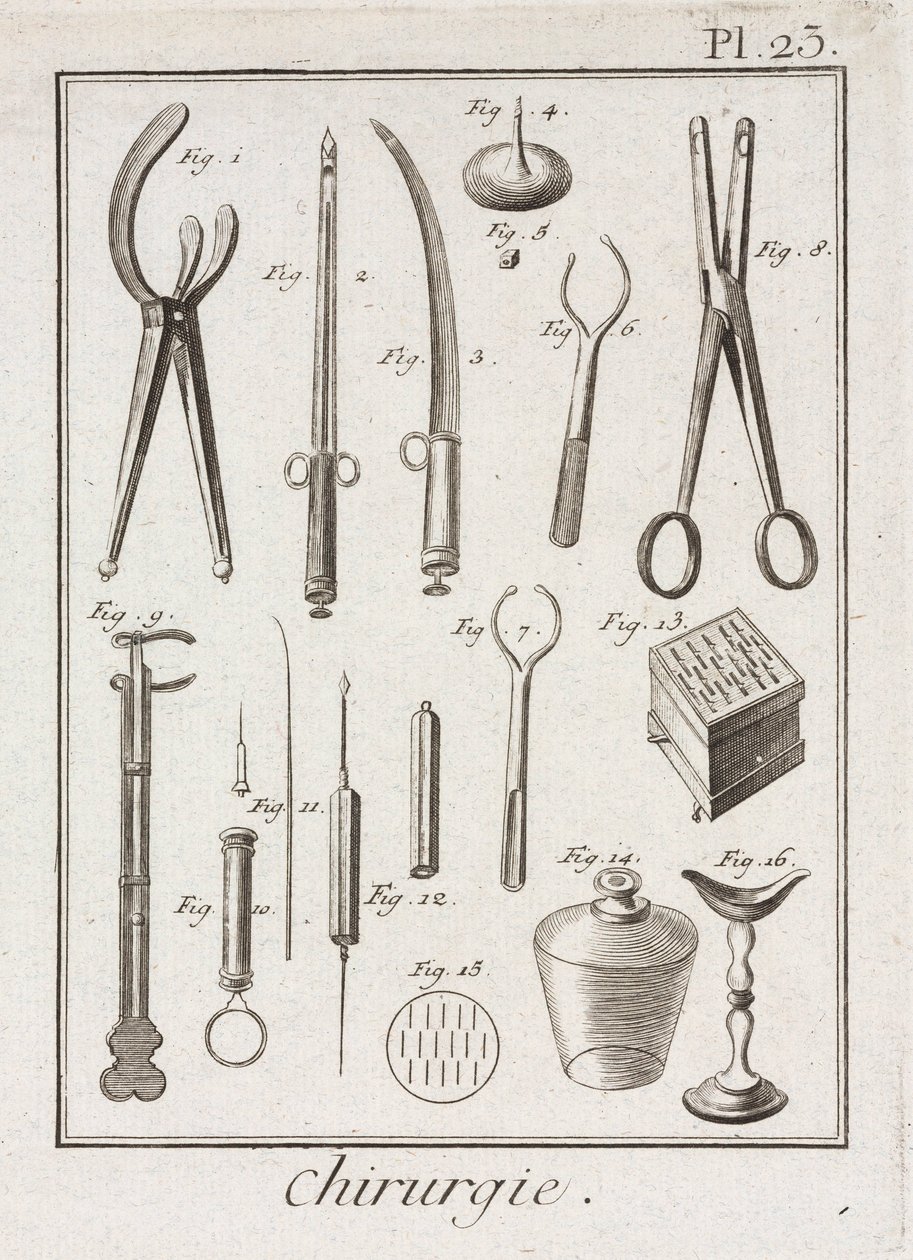 Equipamiento, instrumentos quirúrgicos de la era moderna temprana de Unbekannt